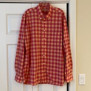 Mens Burberry Cotton Check Dress Shirt XL